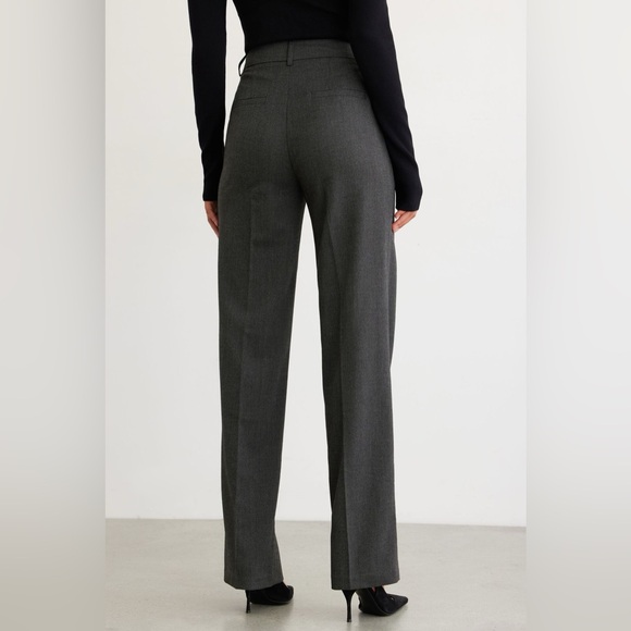 Dynamite Dark Grey‎ Crawford Straight Pants Size 4 - Picture 3 of 12